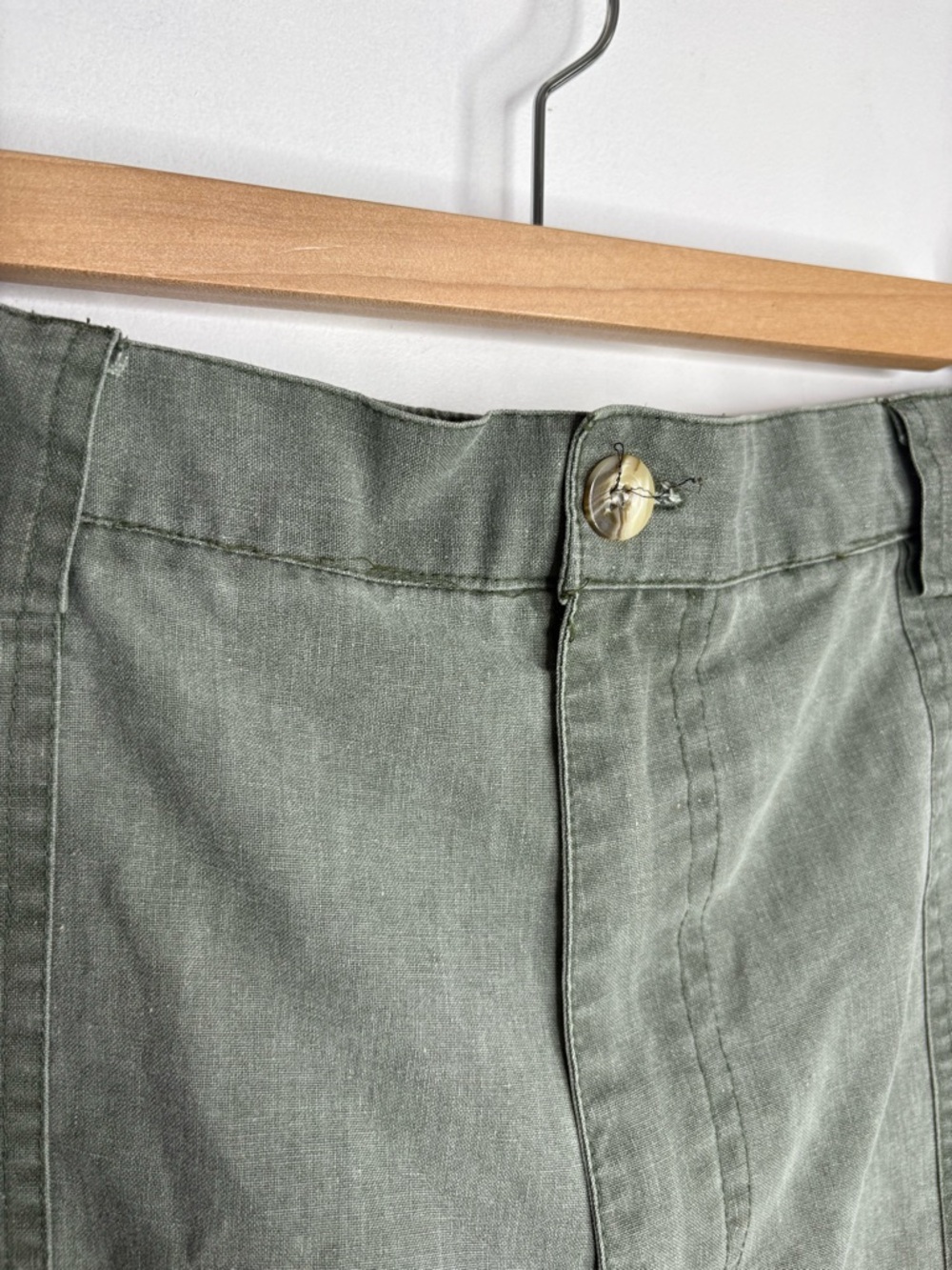 Vintage Bugle Boy Company Olive Green Casual Utility Shorts 40 - Picture 5 of 6